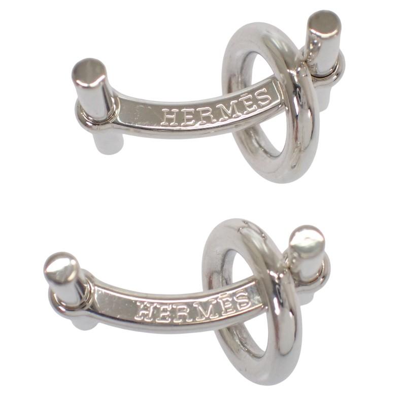HERMES cuffs Silver Silver925 mens