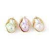 Seashell Dyed Pink Green White Tooth-Shaped Pendants for DIY Jewelry