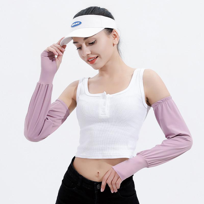 Women's Ice Silk Sun Protection Sleeves for Outdoor Activities - Quick-Drying & Breathable