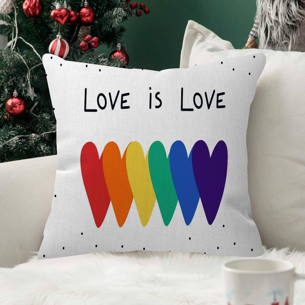 Love Is LoveLove Is Okay Cushion Cover Pillowcase Upholstery Pillows for Sofa Throw Pillow Home Decor Pillowcas