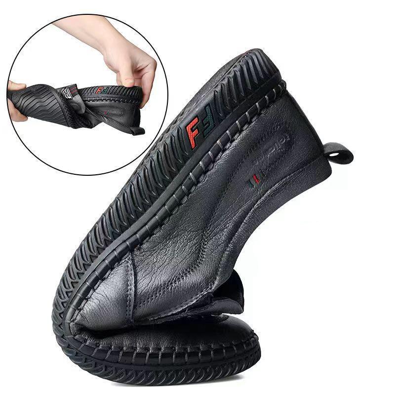 Mocasini pentru bărbați din piele PU, plați de mers antiderapanți, respirabili, de exterior, slip-on, pantofi casual pentru bărbați, pentru muncă, birou, condus, adidași