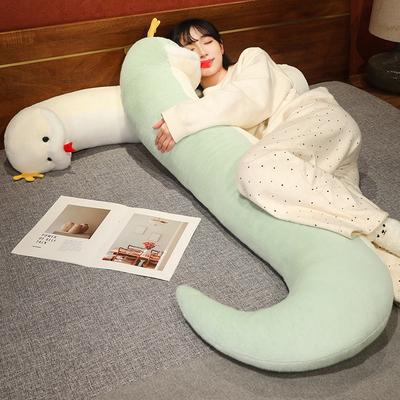 Cuscino a forma di S Serpente Verde Serpente Bianco Bambola per Ragazze Dormire con Cuscino per Gambe e Gambe Dormire sul Fianco con Grande Schienale sul Comodino