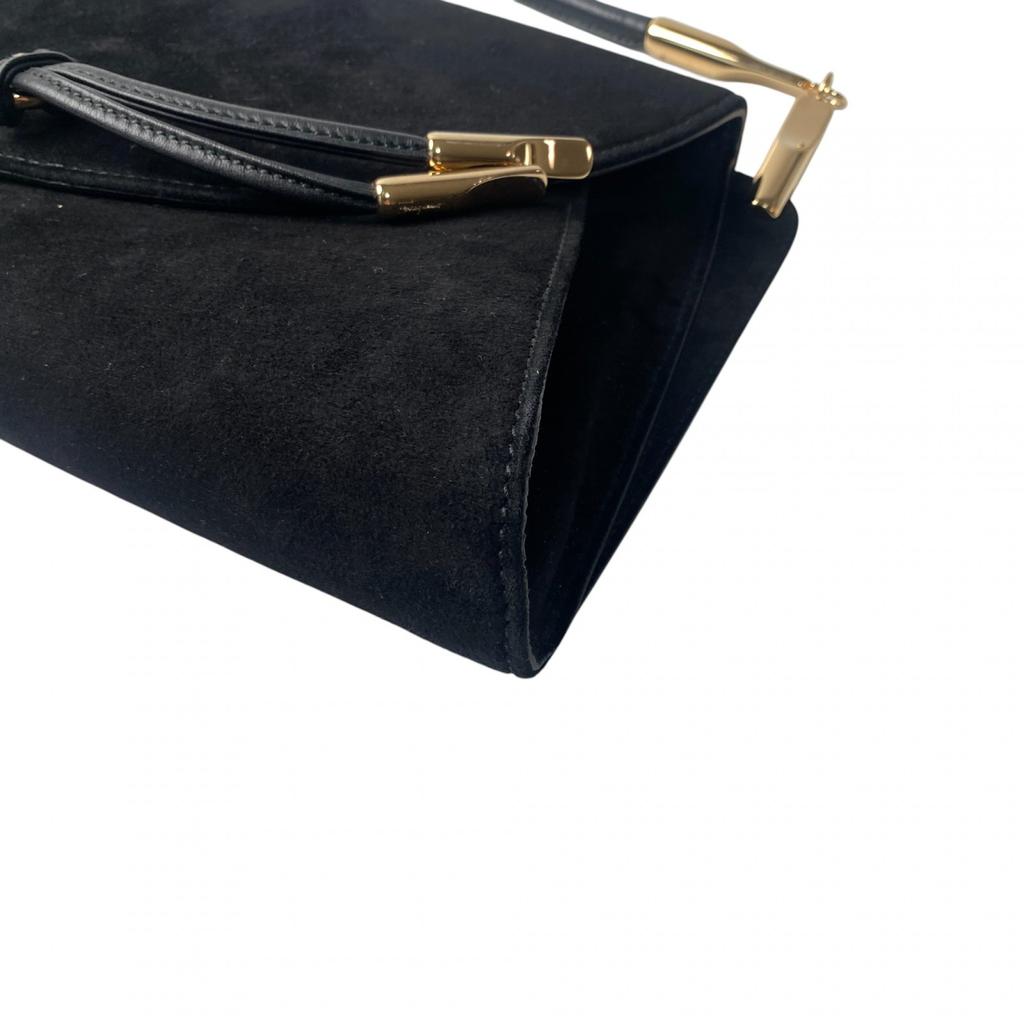 Used Salvatore FerragamoShoulder Bag Black Suede Women