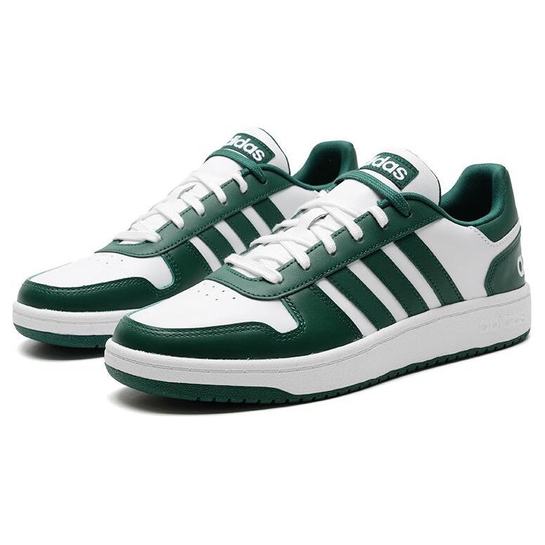 Adidas Hoops 2.0 Low Top Sneakers Unisex Sneakers Green White IH6369