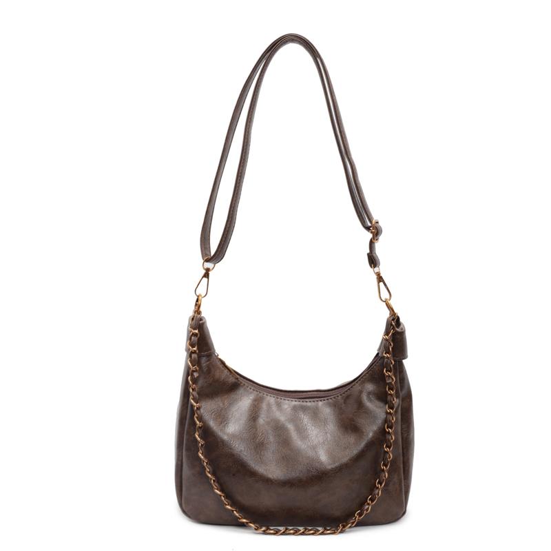 

Винтажная сумка через плечо из мягкой кожи, женская однотонная сумка для поездок на работу Small кофейный