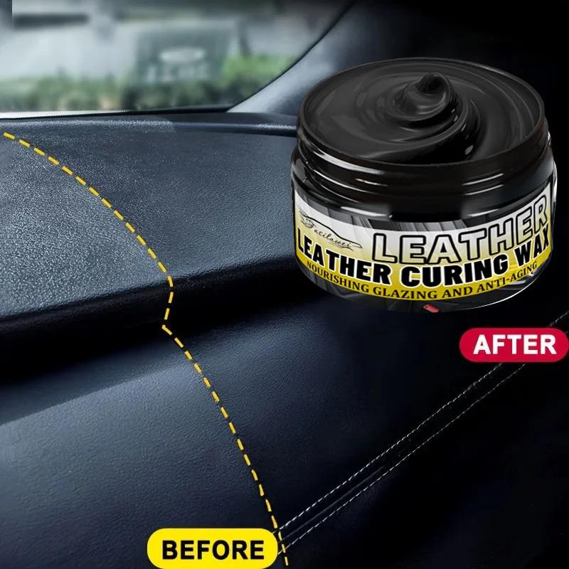 Leather and Plastic Repair Polishing Wax - Automotive interior reconditioning cream for leather/plastic/rubber care
