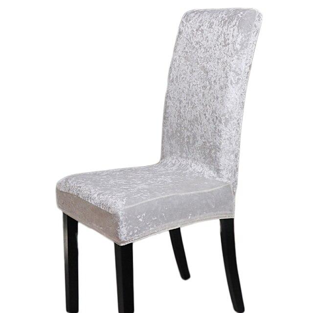 1/2/4/6 Pieces Velvet Shiny Fabric Cheap Chair Covers Universal Size Stretch Chair Covers Seat Case Slipcovers For Dining Room