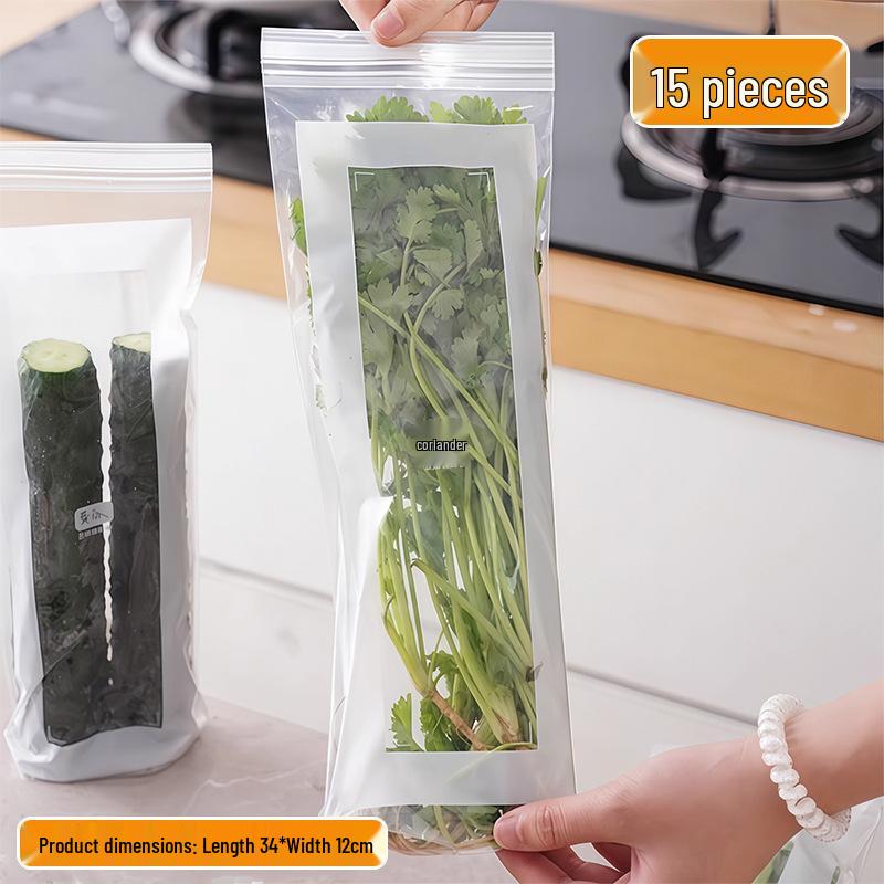 Thickened PE Fresh-Keeping Bag for Vegetables and Fruits, Freezer and Refrigerator Storage