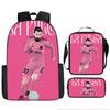 Football Schoolbag Three-Piece Backpack Pencil Bag Satchel Package Primary And Secondary School Students Schoolbag