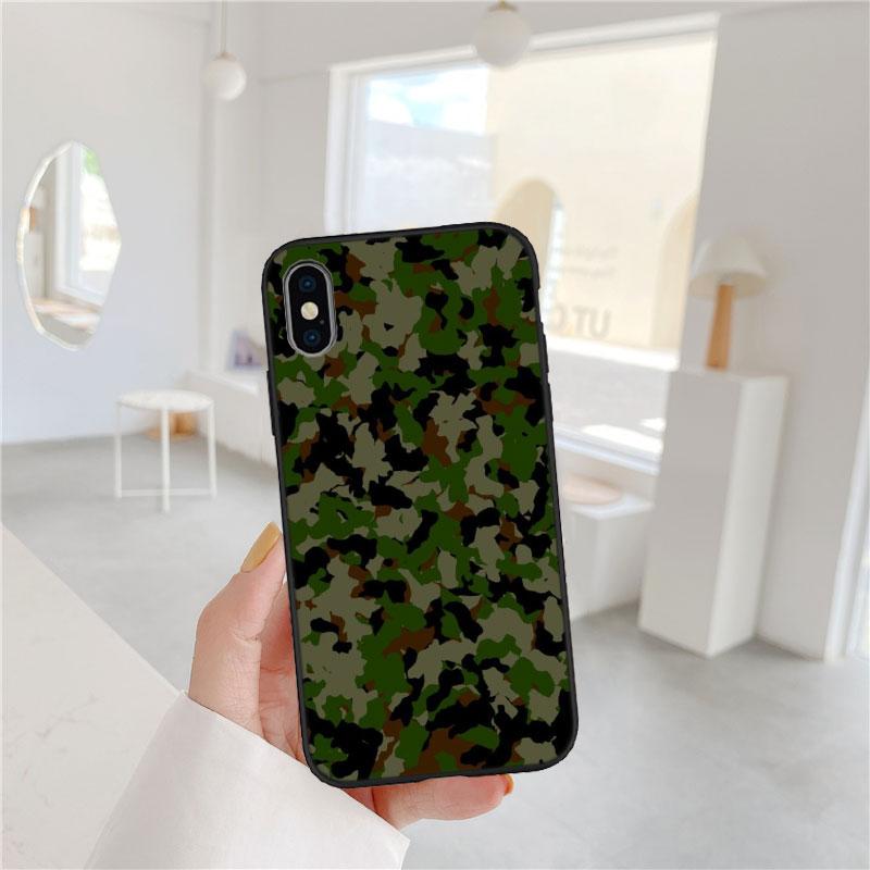 LO18 Camouflage Soft Shell Phone Case for Samsung Galaxy S20 S21 S22 Ultra FE + Plus A21S A22 A24 A25 A26 A30 A30S A31