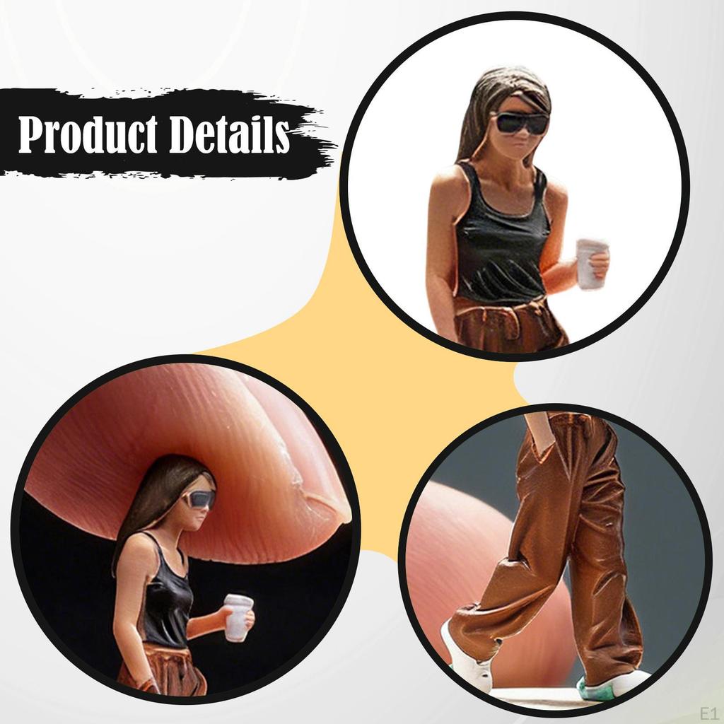 1:64 Woman Miniature Figure Mini Model Tiny Collectibles Painted Small People Figurine Sand