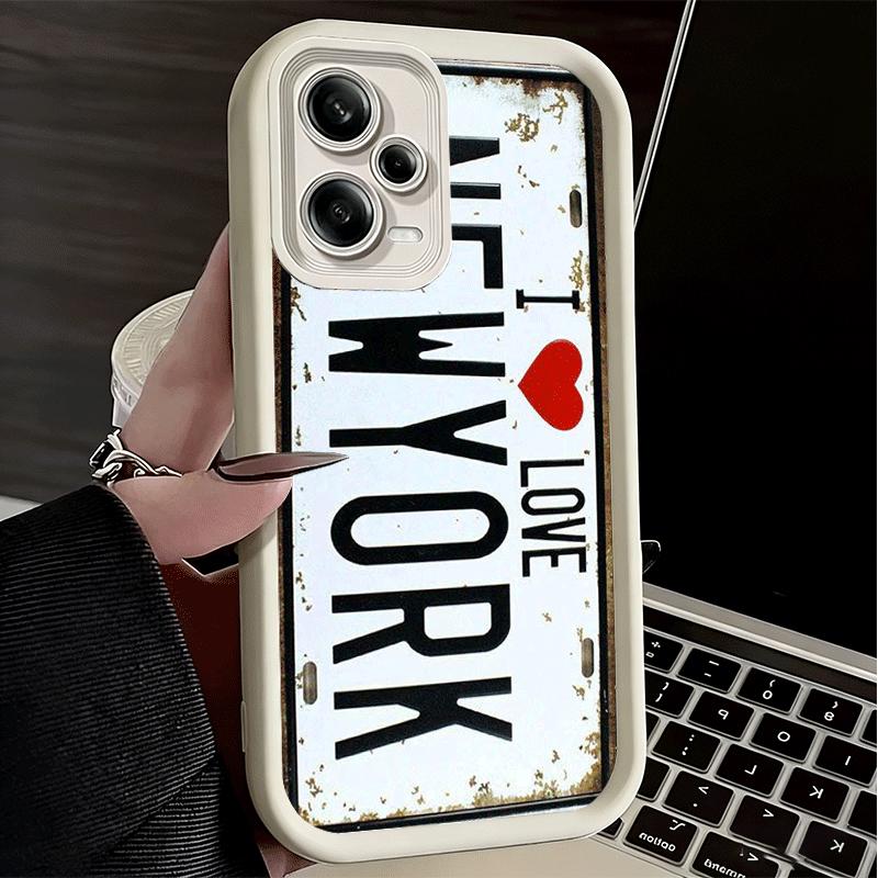 Retro Vintage License Plate Soft Phone Case for Xiaomi Redmi Note 15 14 13 12 11 Pro Plus 10S 11S 4G 11T 5G Shell Silicone Funda