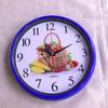 Wall clock household clock fruit cartoon digital simple round arc edge 26cm wall clock