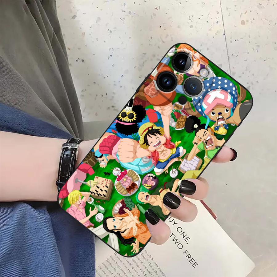 Pirate King Luffy Joba Case for iPhone XS Max 15 16 14 Plus XR 13 12 11 17 Pro Max 7 8 17Air Black Soft Phone Cover