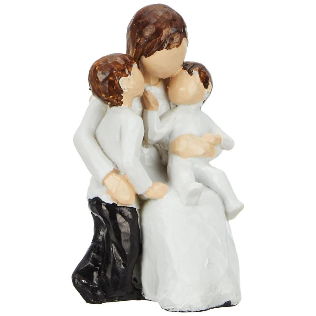 Frumoasă Statuie Miother și Copil din rășină pictată manual (Pachet de 1), Oameni, alb