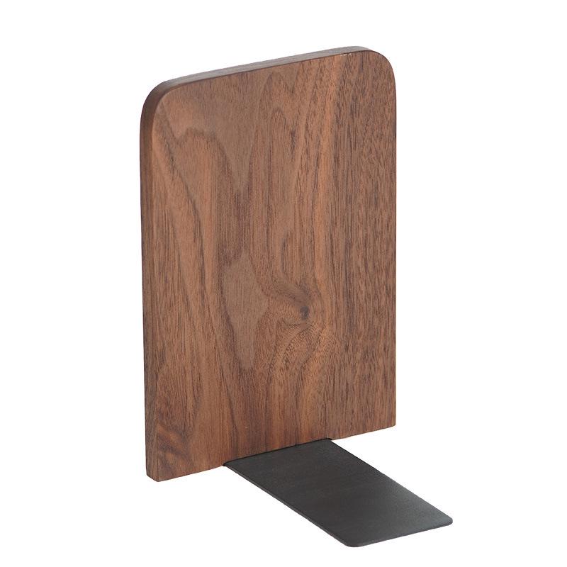 Massive Buchstützen aus Schwarznuss - Kreative, einfache & bewegliche Schreibtischornamente zur Aufbewahrung im Büro