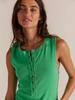 2026 Damen Sommer Ärmelloses V-Ausschnitt Einfarbiges Slim Fit Top