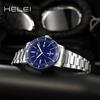 Helei H9002A-G 9002 Waterproof Stainless Steel Strap Round Clock Quartz Watches Business Gift Fashion Men's Wristwatches for Men