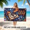 Dragon Theme Soft Beach Towel Personalized Custom Name Text Towel Portable for Beach Pool Travel
