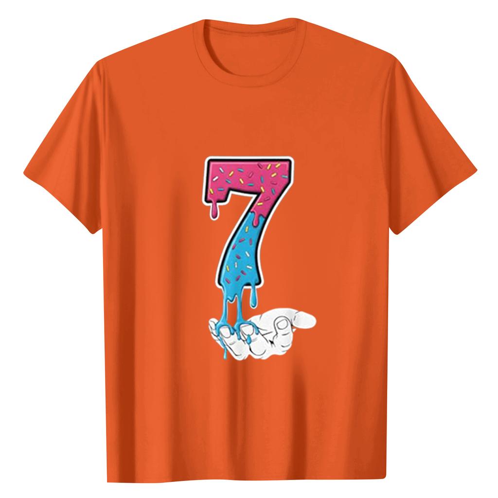 Ladies' Digital Printed Casual Round Neck Short Sleeved Top