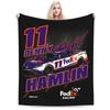 Denny Hamlin 11 All Season Fleece Blanket Throw Ultra Soft Flannel Blanket Digital Printed Premium Fluffy Microfiber Fleece