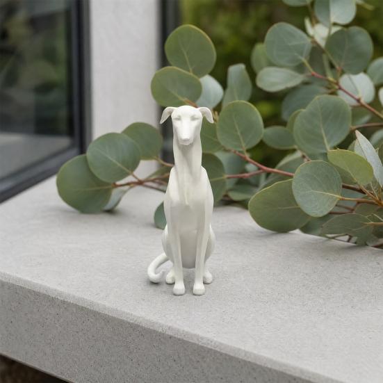3D Printed Huibiti Dog Figurine, Simulated Sitting Dog Shape Model, Delicate Hair Texture, One-Piece Molding, Mini Desktop Ornament Gift for Dog