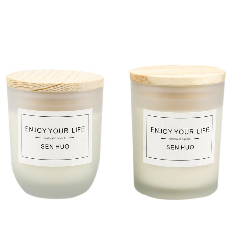 Aromatherapy Candle Handmade Soy Wax Glass Cup Fragrance Essential Oil Creative Souvenir