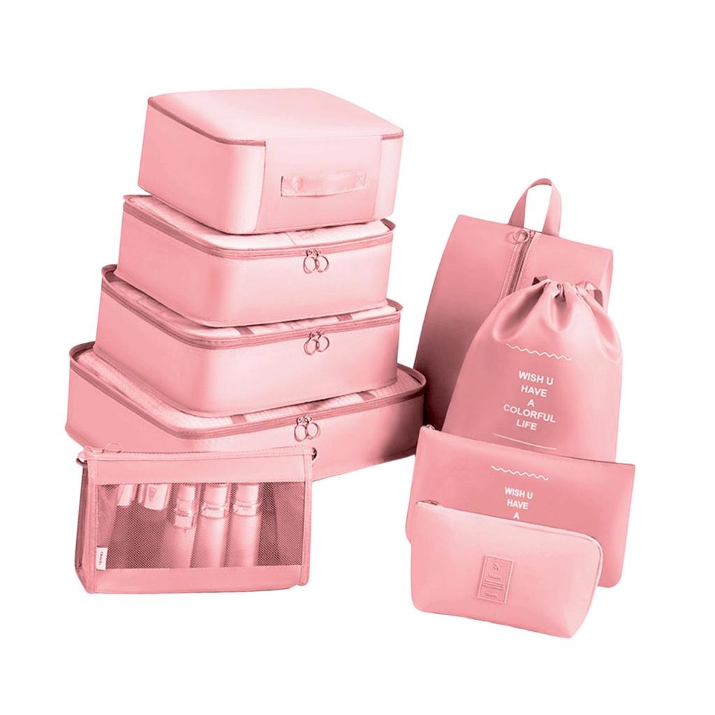 7/8/9-piece Set Travel Storage Bags,Digital Toiletries Shoes Clothes Organizer bag Suitcase Clothes Tidy Pouch,Packing Cubes Set