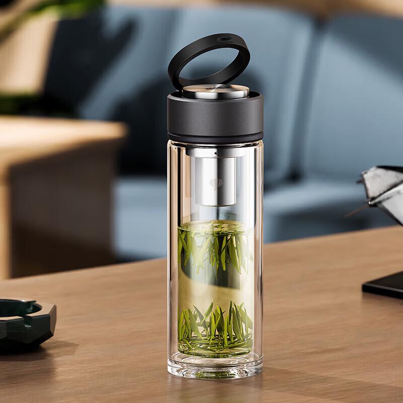 Wanxiang Double-Walled Glass Tumbler with Carry Loop