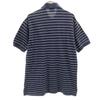 Lacoste Made In Japan Border Pattern Short Sleeve Polo Shirt 4 Navy Fawn Men's Used