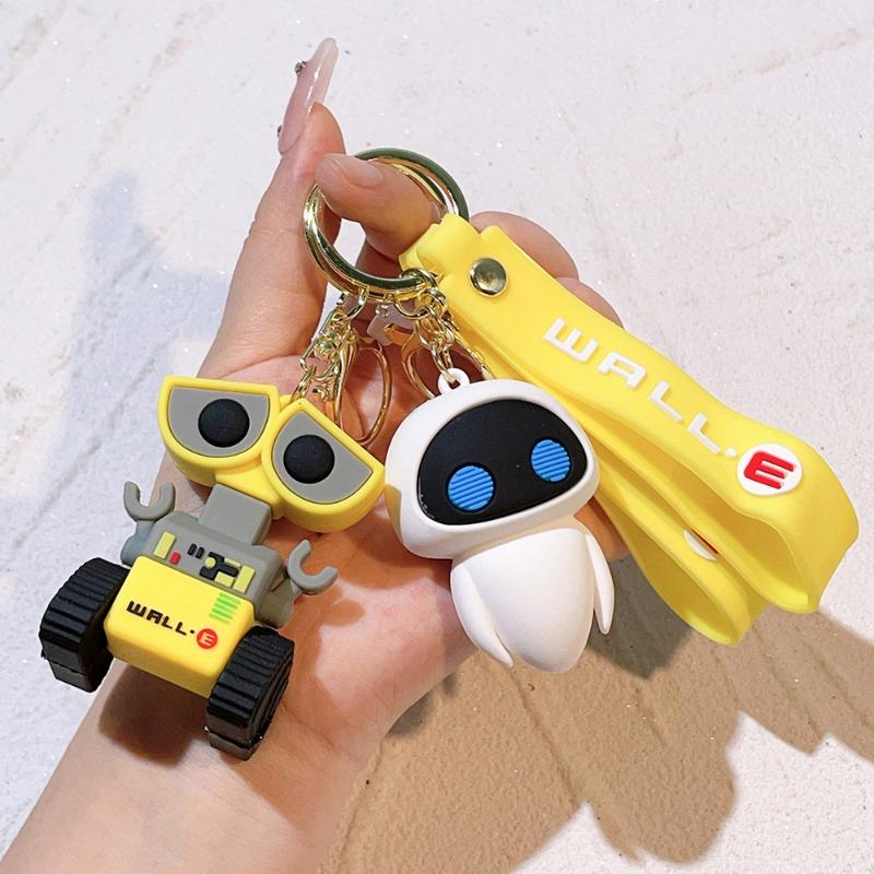 Cute Cartoon Robot Mobilization Keychain Walli Eva Keychain Men And Women Bag Pendant Children'S Birthday Gift Christmas Gift