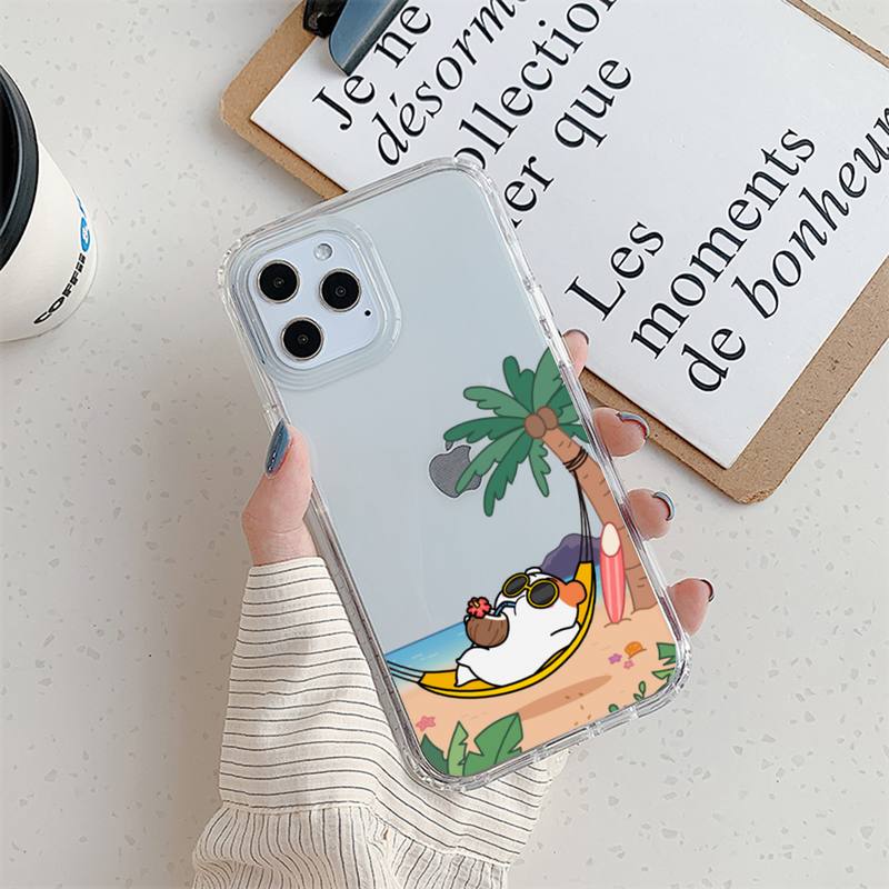 

Чехол для телефона Oruchuban Ebichu для iPhone 11 12 Mini 13 14 Pro XS Max X 8 7 6s Plus 5 SE XR прозрачный чехол iPhone11