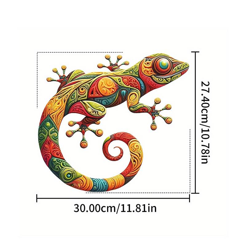 2-teilige Eisen-Gecko-Wanddekorationen, geeignet für Haus-, Garten-, Hofdekoration, Türrahmendekoration, Heimverschönerung En