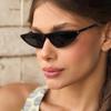 Diseño de Marca Retro Gafas de Sol Ojo de Gato Mujer Lujo Sexy Alta Calidad Negro Montura Pequeña Gafas de Sol Oculos Feminino De Sol