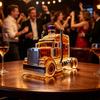 Truck-Shaped Glass Whiskey Decanter, Vintage Carafes for Spirits, Liquor Storage Bottle with Airtight Seal, Home Bar Decor