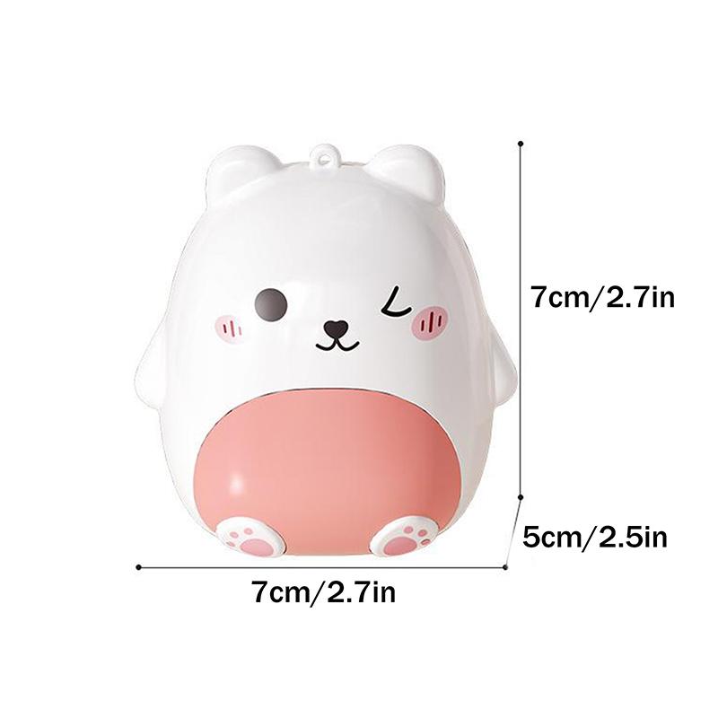 Cute Cartoon Small Bear Portable Double-Layer Compartment Going Out Packed Separately Medicine Storage Plastic Pill Box
