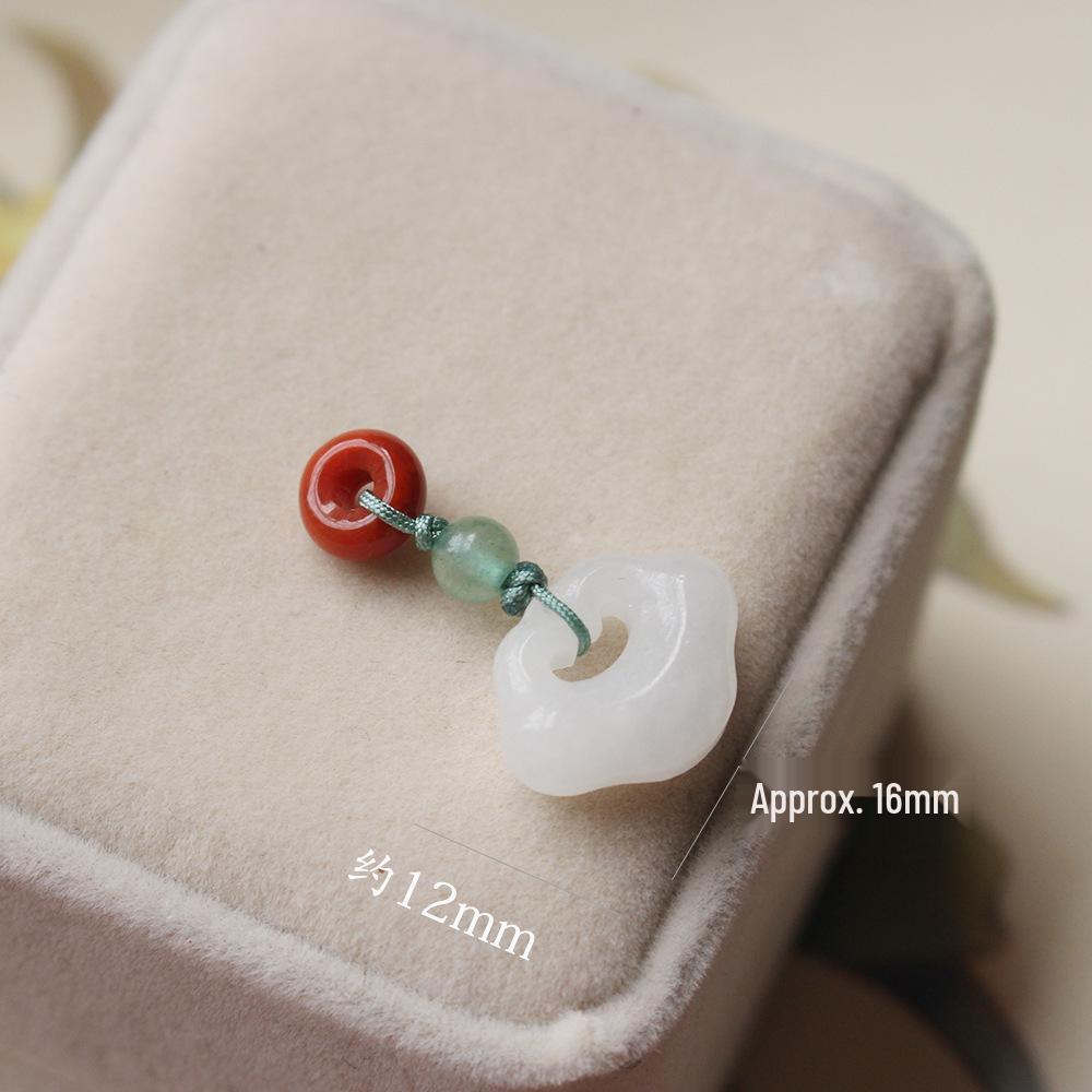 Southern Red Hetian Jade Pendant Beads Bracelet Necklace Accessories