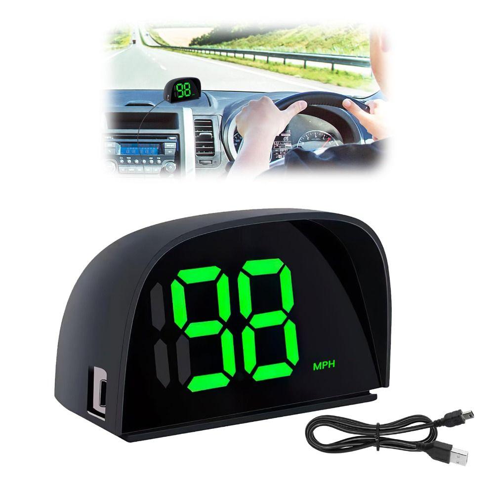 

Versatile Compatibility GPS Digital Speedometer HUD Vehicle Speed Meter Speed Meter Green - MPH