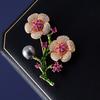 Elegant Peach Blossom Brooch, High-end Women's Exquisite Pearl Brooch, Niche Design Sense Flower Pin