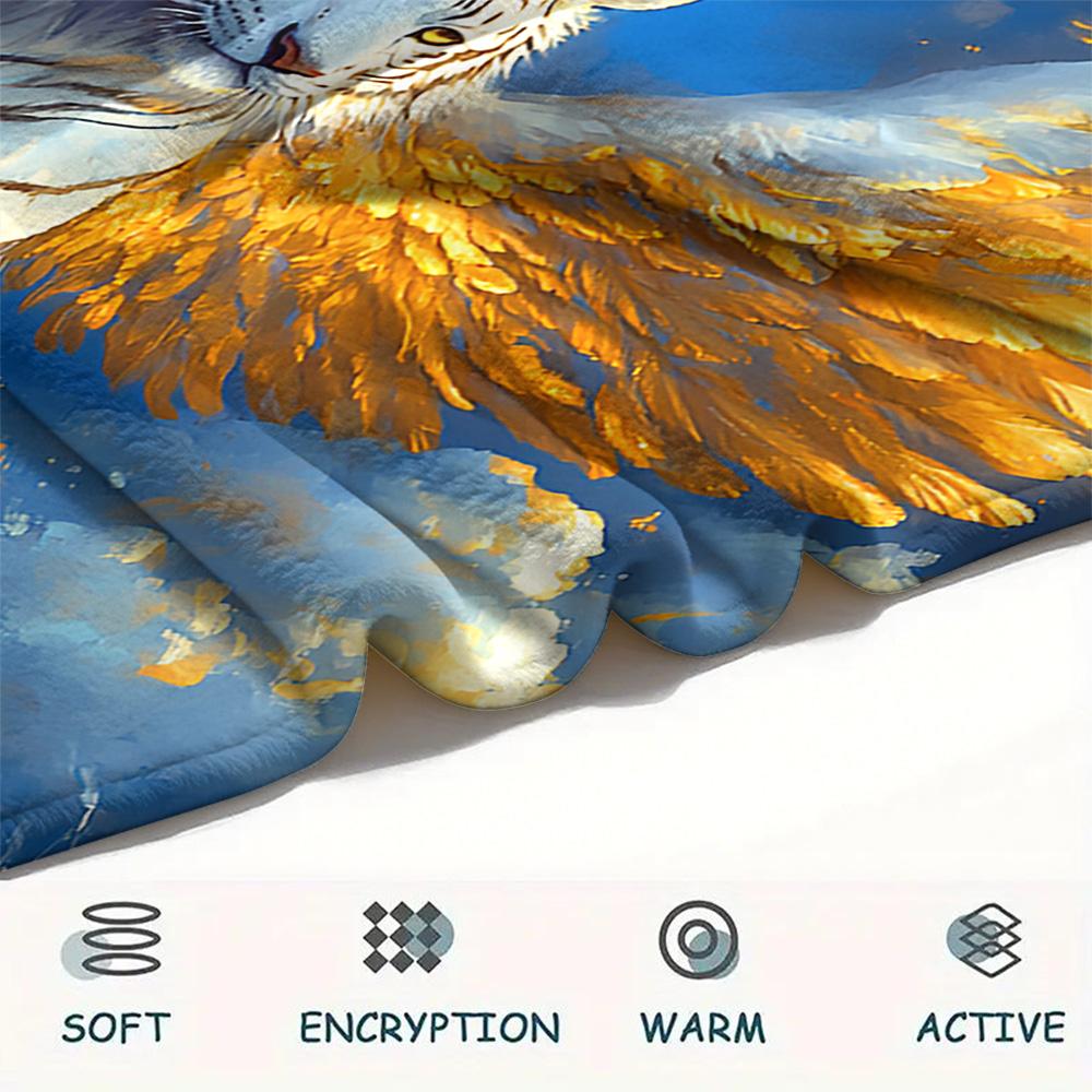 White Tiger Print Flannel Blanket, High quality Comfortable for All Seasons, Home Decor, Warmth and Comfort, Perfect for Christmas Gifts