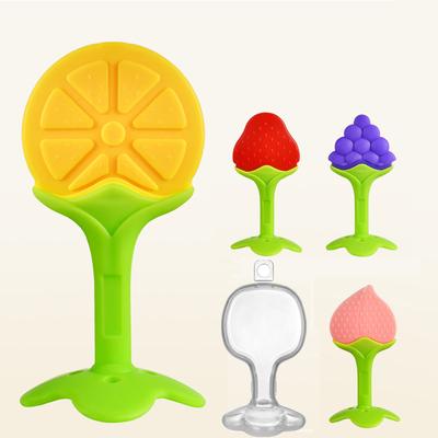 Baby  Teether Food Grade Silicone Chewing Toy Dual Color Non Toxic Baby Teether