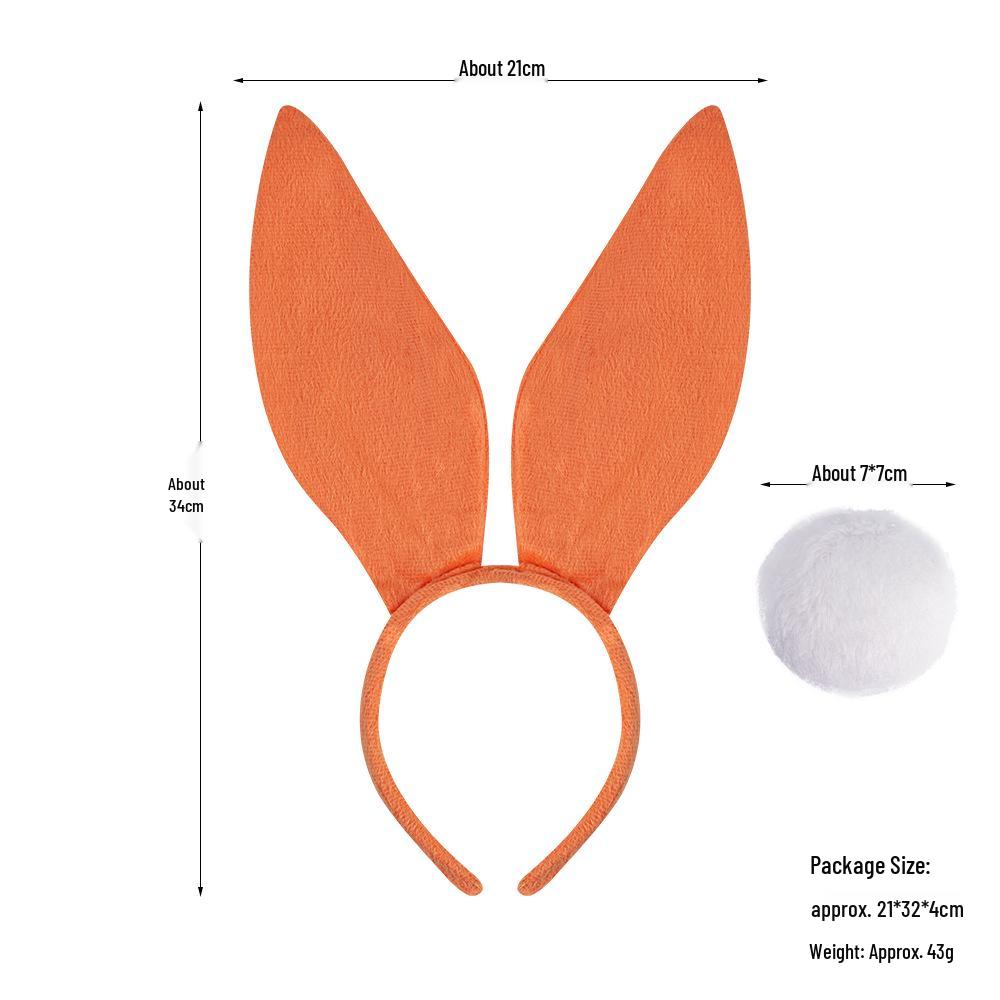 Easter Black Rabbit Ears Cute Bunny Girl Headband Party Props