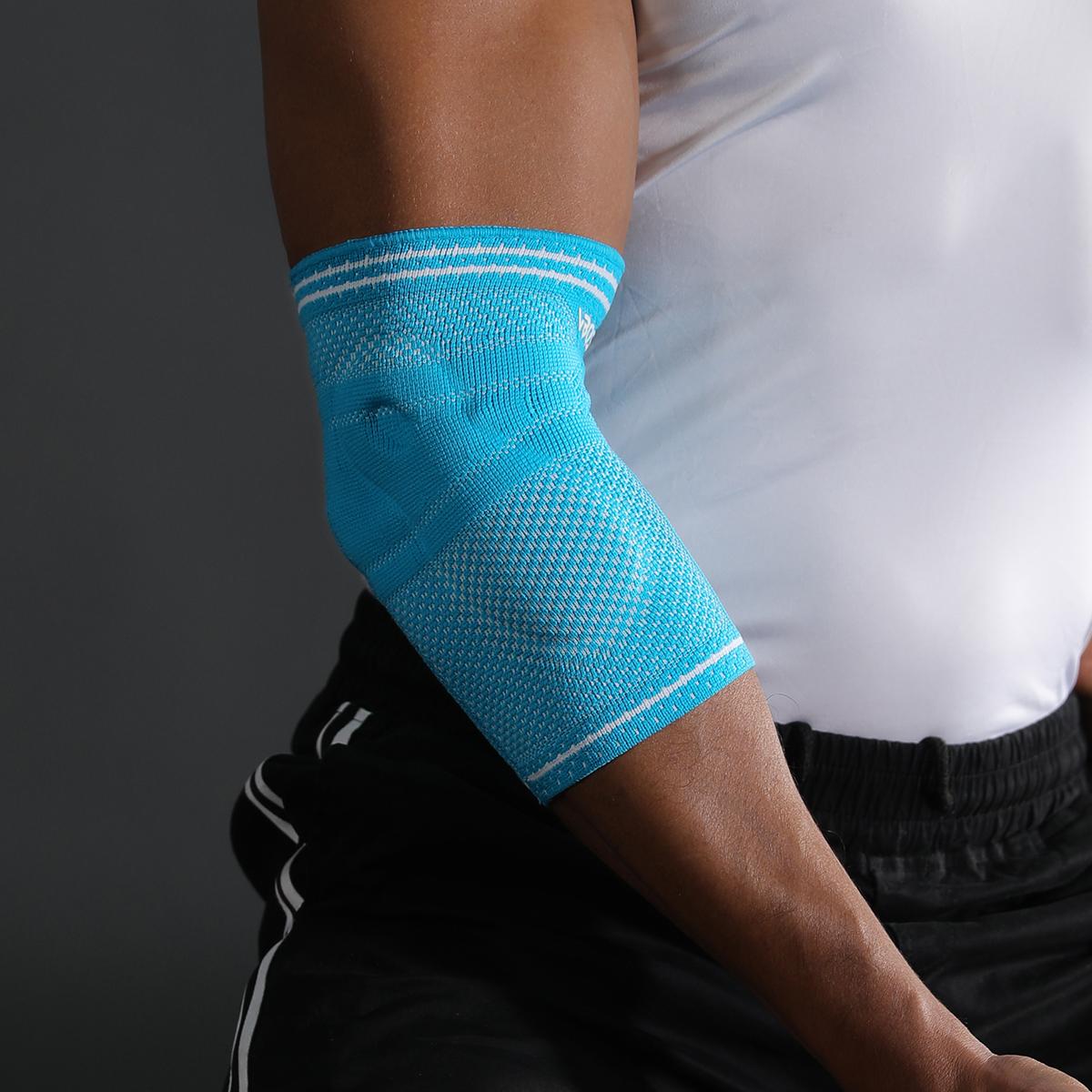 

1Pc Vbosi 3D Knitted Elastic Breathable Unisex Elbow Support Arm Sleeves With Gel Pads, Ergonomic Design & Air Holes Women Men M
