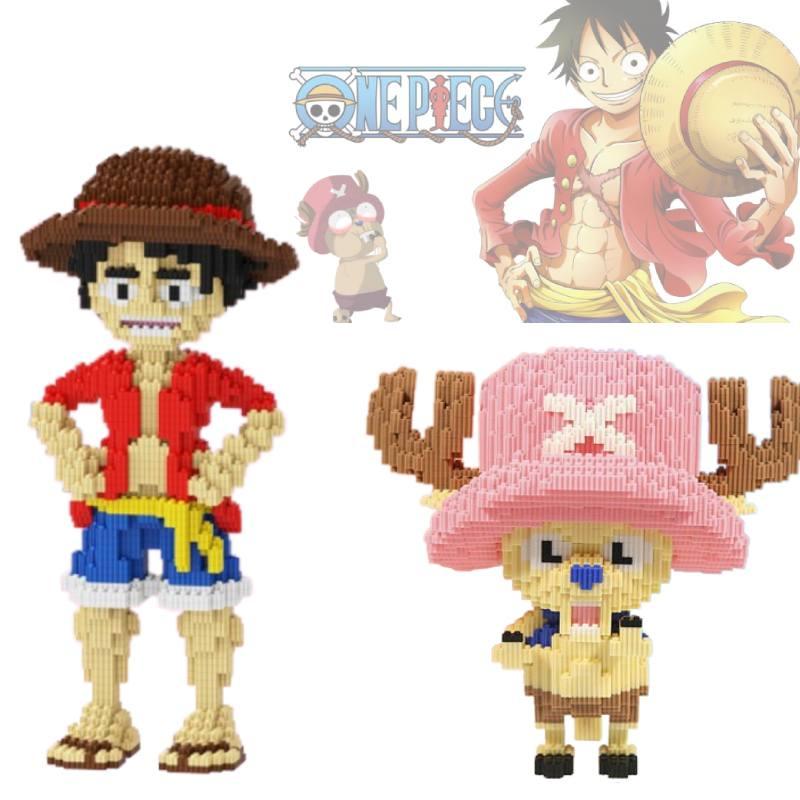 Giant Piece One Building Blocks Puzzle Toy Luffy Chopper Anime Abs Material
