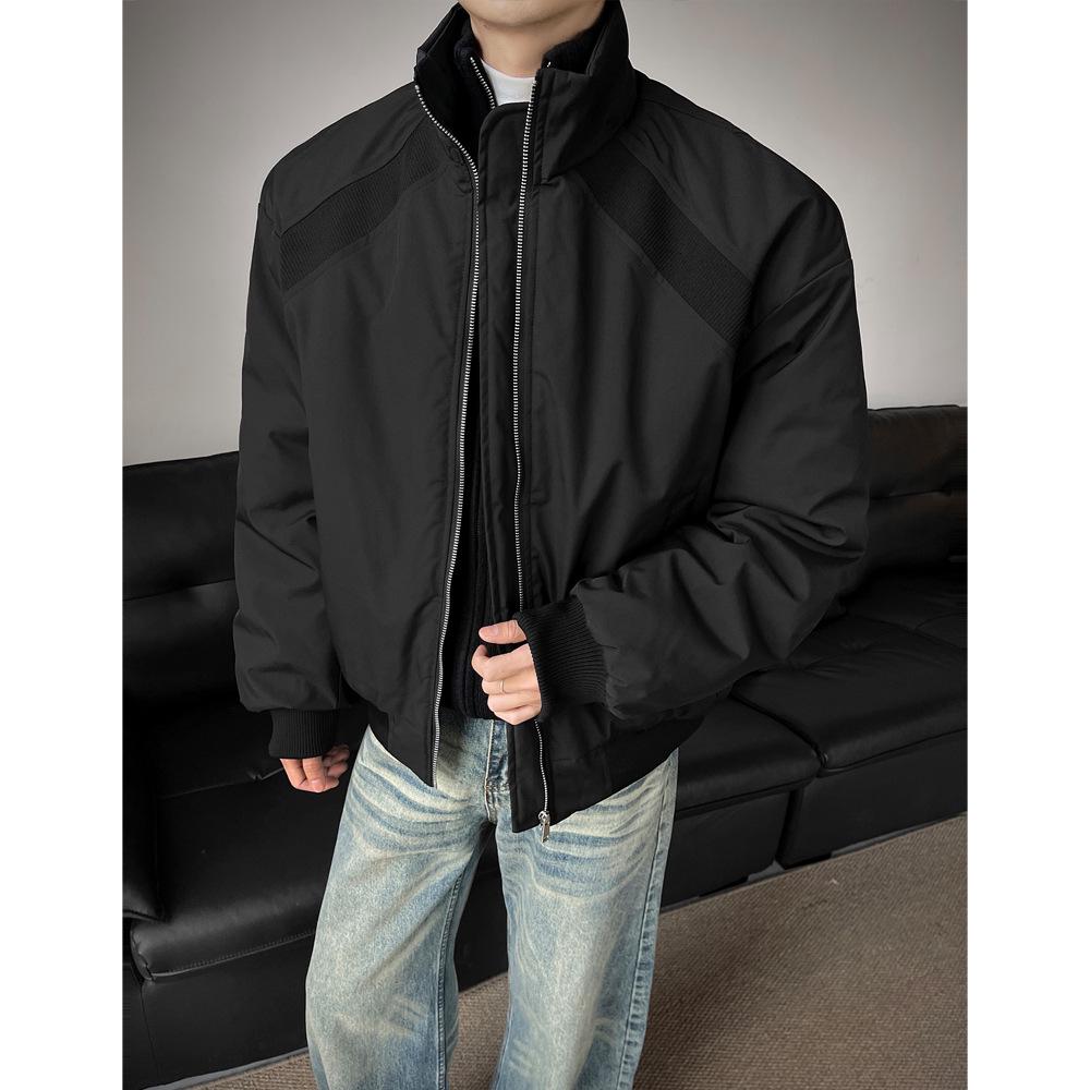 

Cross2025 Unisex Retro Cotton Baseball Jacket with Stand Collar for Autumn/Winter XL