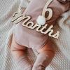 Nordic Baby Milestone Wooden Sign: 1st Year, Full Moon, 100 Days Birthday Photo Props