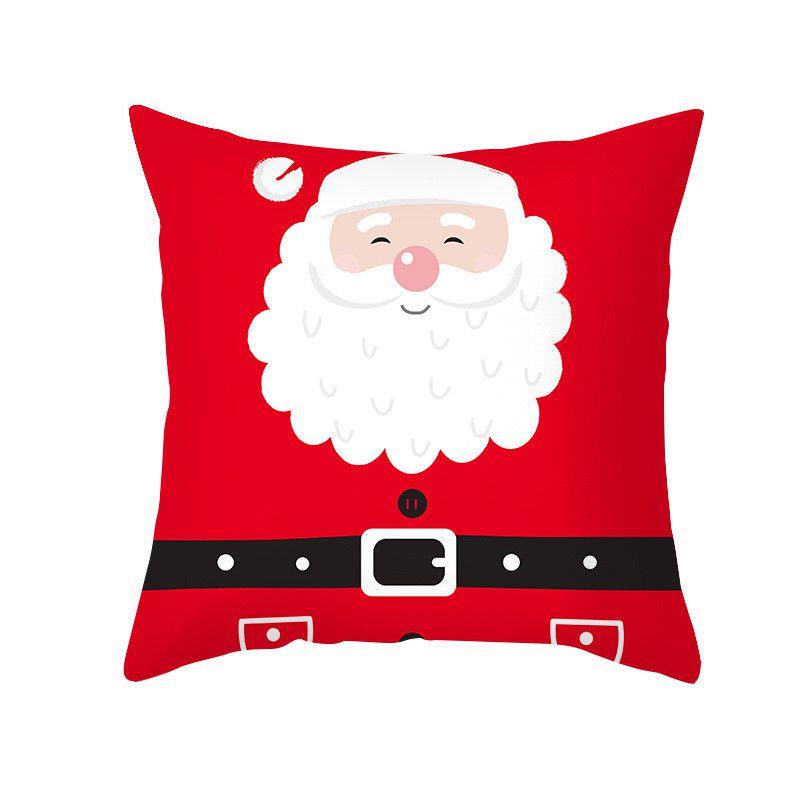 Luxuriously Soft 18 Inch Merry Christmas Cushion Cover With Santa Claus And Holiday Colors