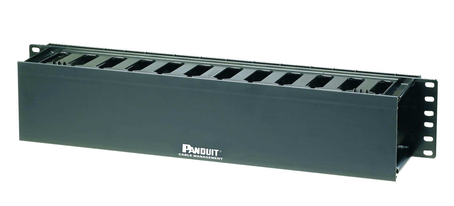 

Panduit Hinged Ducted Horizontal Cable Management Panel, Surface Duct 2U, WMPF1E