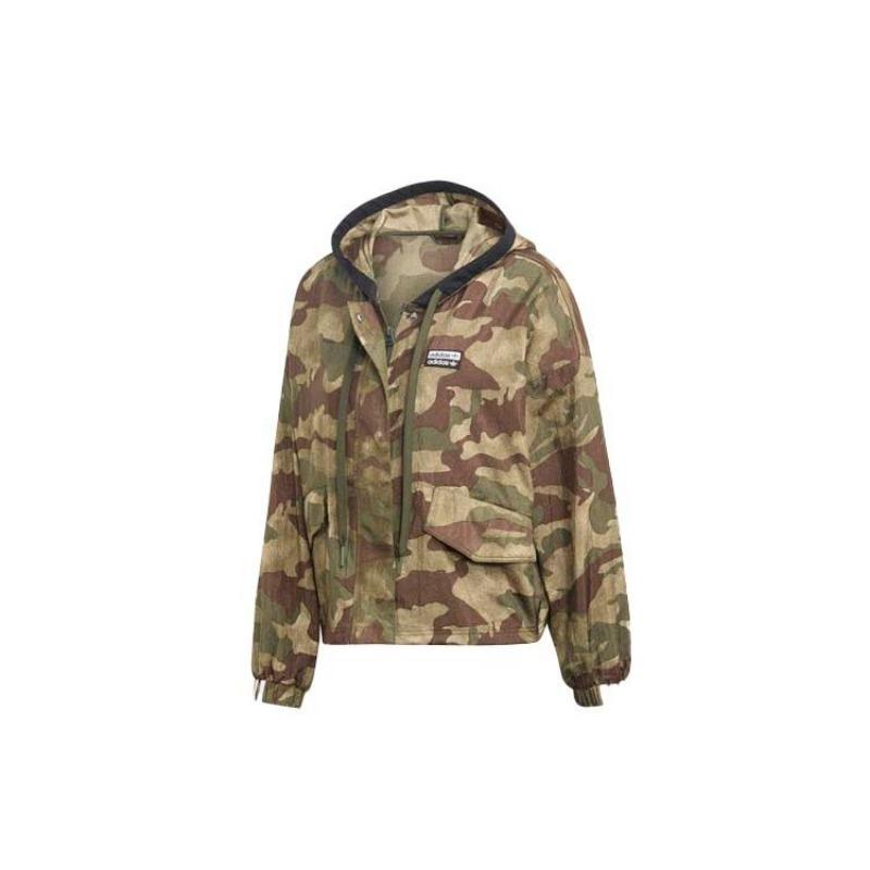 adidas Originals Women s Windbreaker Hemp Green Camo ED5816 34