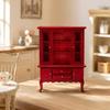 1:12 Scale Dollhouse Sideboard Cabinet Wooden Miniature EuropeanStyle with Glass Doors